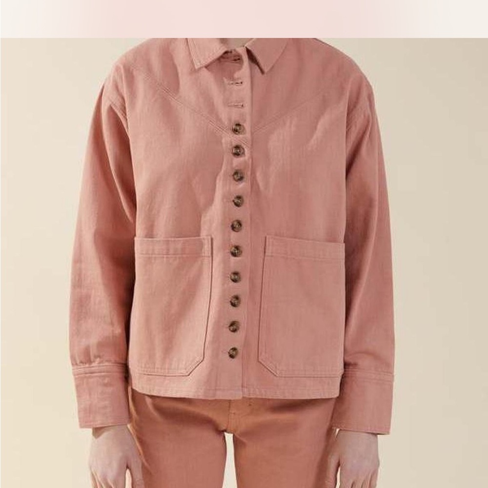 Elegant Women's Pink Denim Jacket